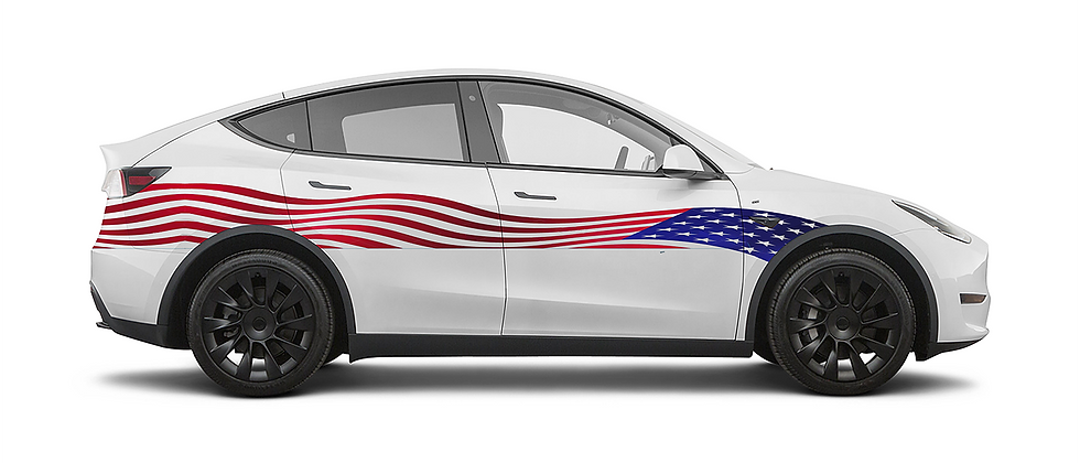 Thumbnail: FLOWING US FLAG - 160in -Designed for Tesla Y - but looks good anywhere