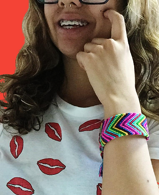 pulsera ancha tejida a mano por artesanas triqui, accesorios artesanales