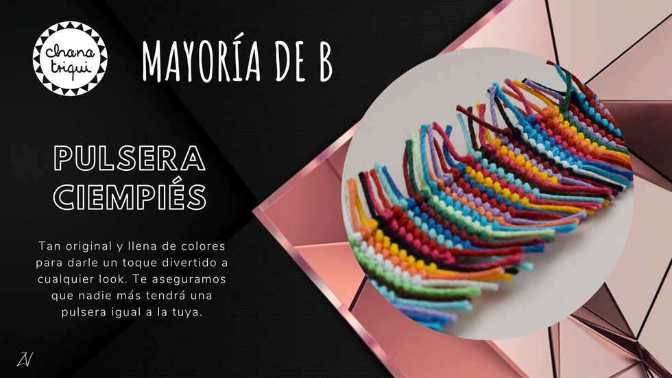 Test: ¿Qué pulsera va más contigo? Mayoría de B: Pulseras ciempiés