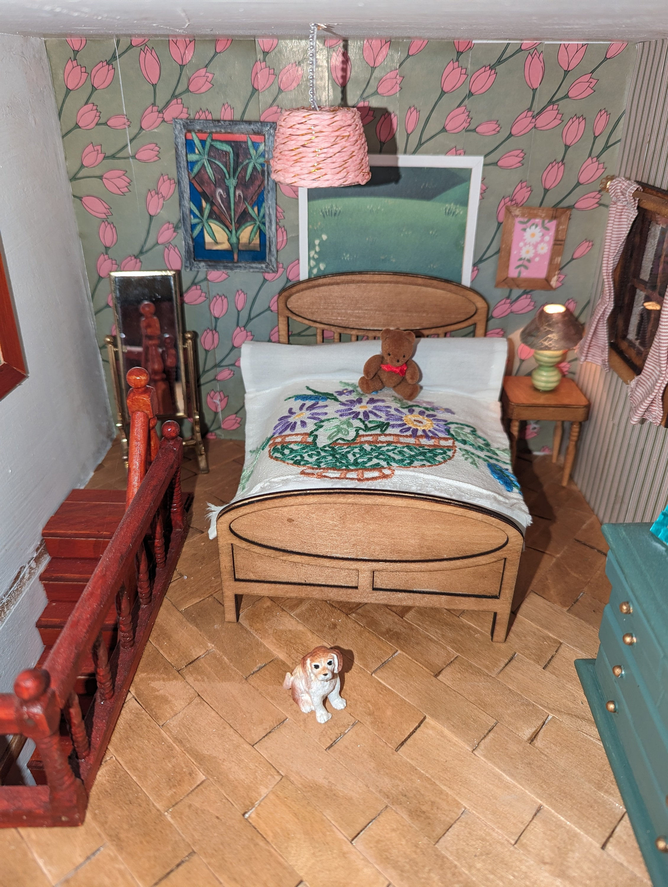 1:12 scale dolls house bed kit