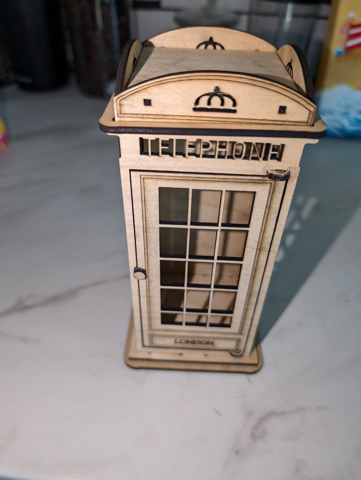 1/12 scale dolls house furniture kit, English Telephone Box.