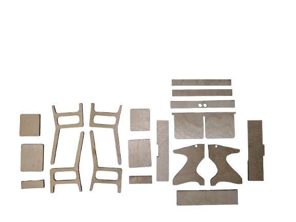 Thumbnail: 1/12 scale dolls house furniture kit, school classroom, desk, blackboard