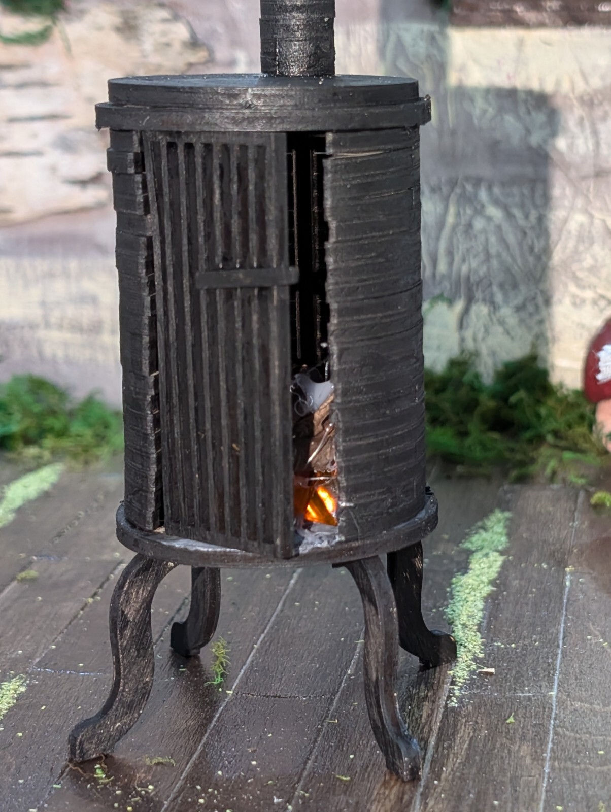 1/12 scale Dolls house furniture kit, Wood Burning Stove Kit
