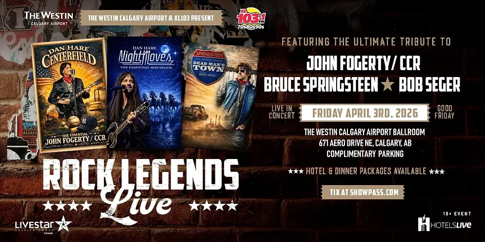 ROCK LEGENDS feat. ULTIMATE TRIBUTES JOHN FOGERTY/ CCR, BRUCE SPRINGSTEEN, BOB SEGER