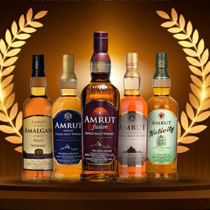 Best Whiskey in the World: Amrut Whiskey won 5 Gold Medals for its Monumental Blend