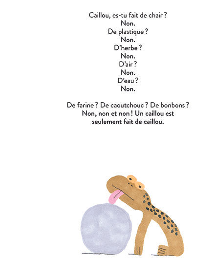 extrait de TCHAO CAILLOU de Giuseppe Caliceti et Noemi Viola (CotCotCot éditions)