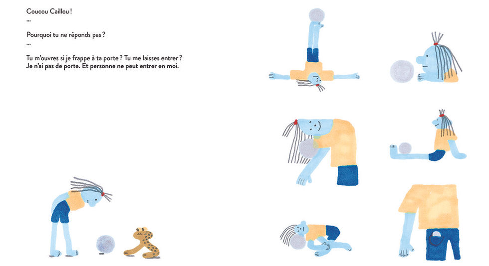 extrait de TCHAO CAILLOU de Giuseppe Caliceti et Noemi Viola (CotCotCot éditions)