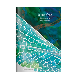 couverture de À TIRE D'AILE de Pierre Coran et Dina Melnikova (coll. Matières vivantes 03, CotCotCot éditions), livret écopoésie poésie écologie relié à l'Ouvroir