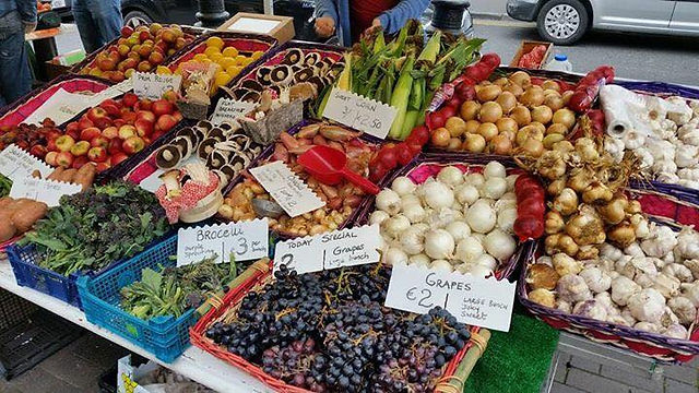 Galway market stall, which can be seen on the Tribes Free Walking Tour on Saturdays