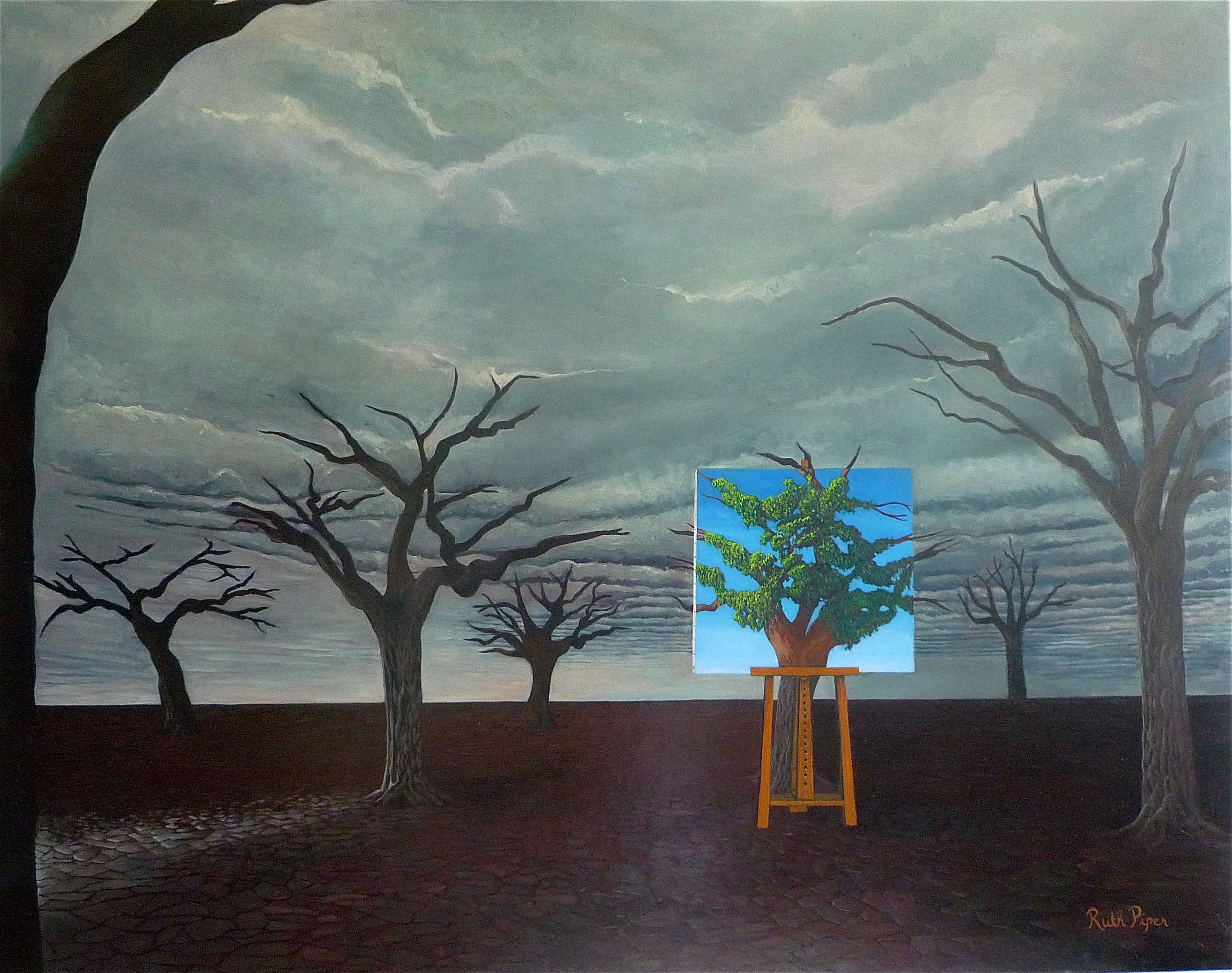 La Captive libérée, acrylic and oil on stretched canvas, 93x72cm, Price: 2900$