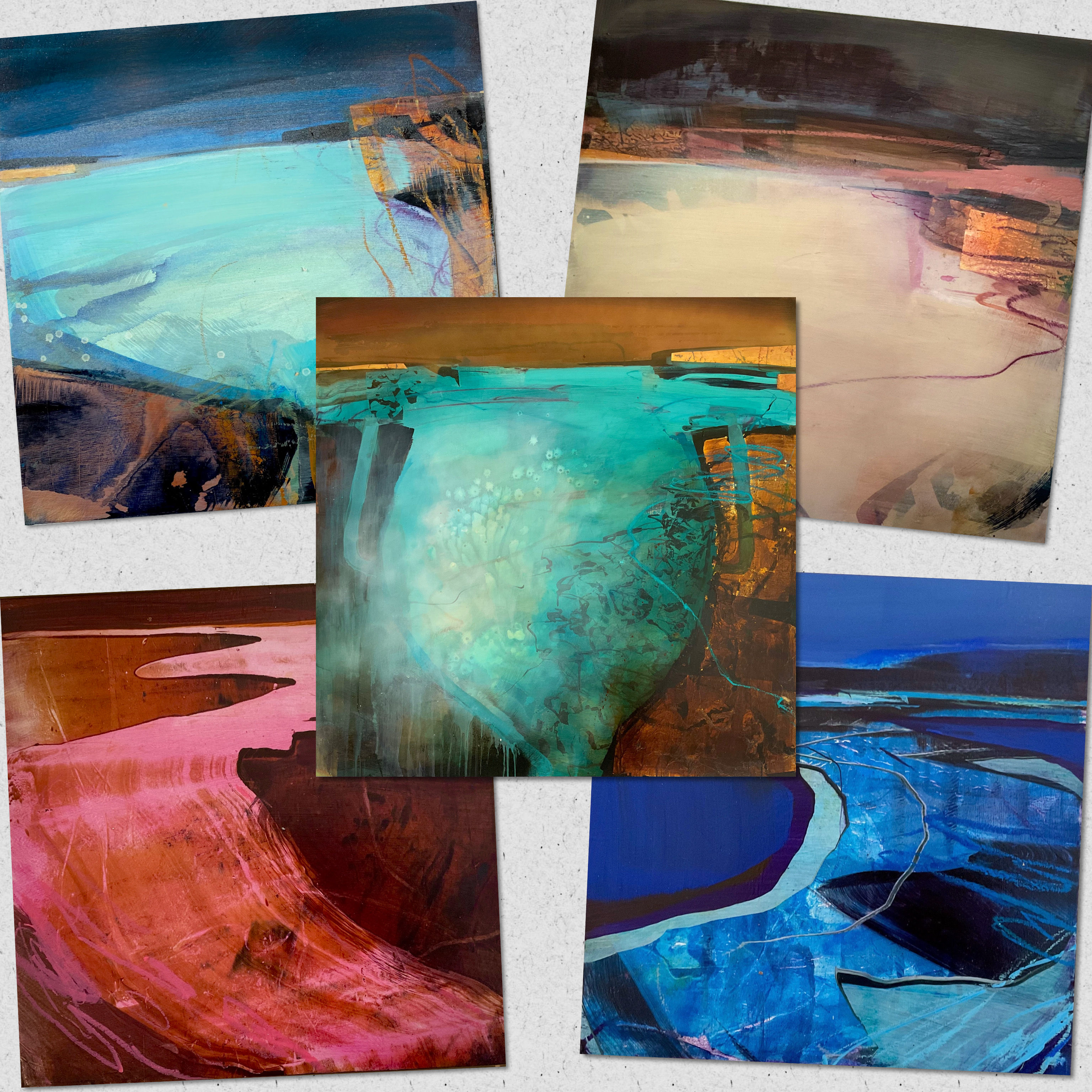 Boxed set of 5 Greetings Cards with free UK p&p