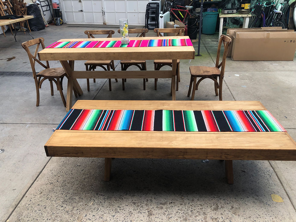 Miniatura: mesa tablón picnic para 8 personas 1.80x75