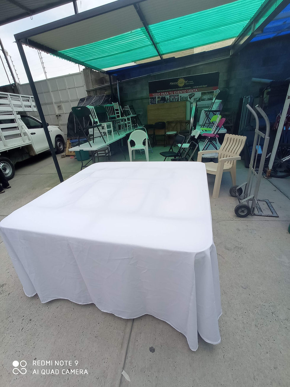 Miniatura: mantel imperial blanco para mesas 1.50x1.50 mesa cuadrada