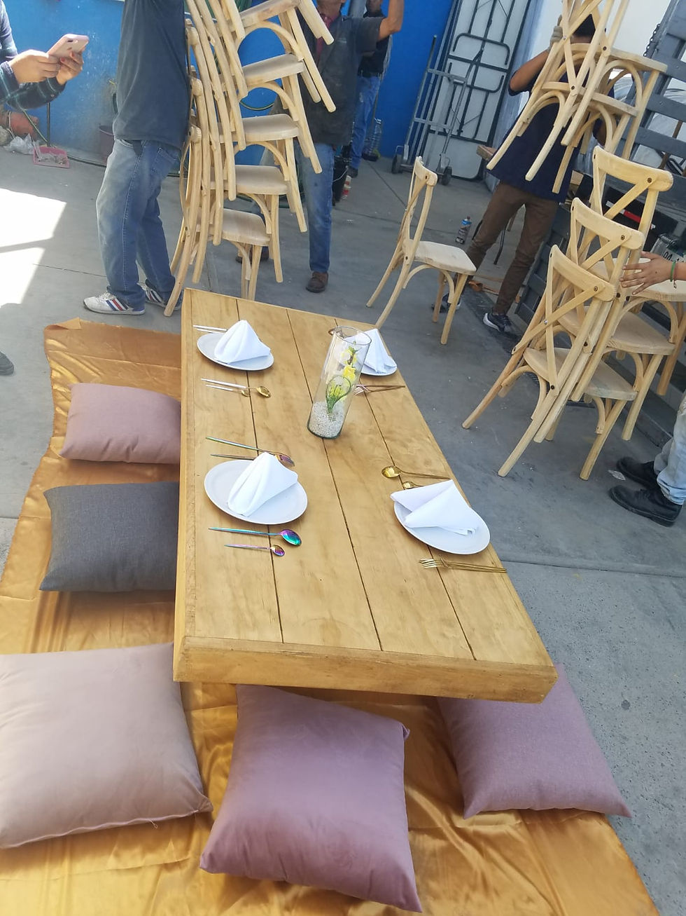 Miniatura: mesa tablón picnic para 8 personas 1.80x75