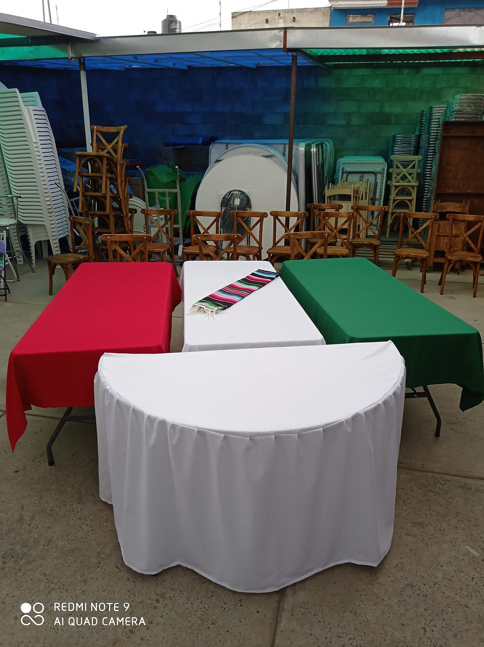 Miniatura: mantel bambalina mesa media luna 1.50