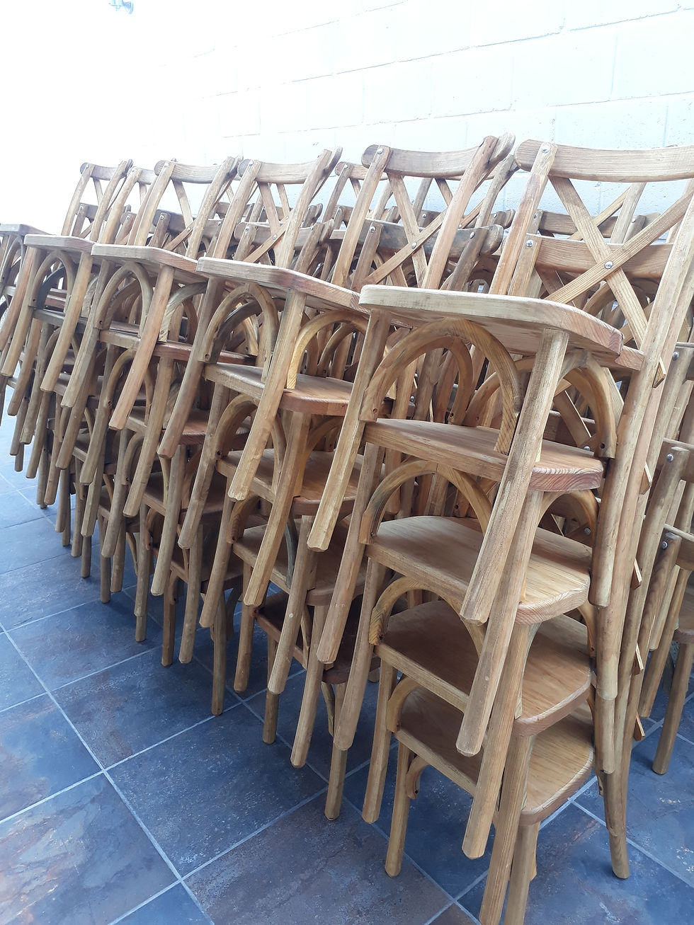 Miniatura: silla crossback al natural