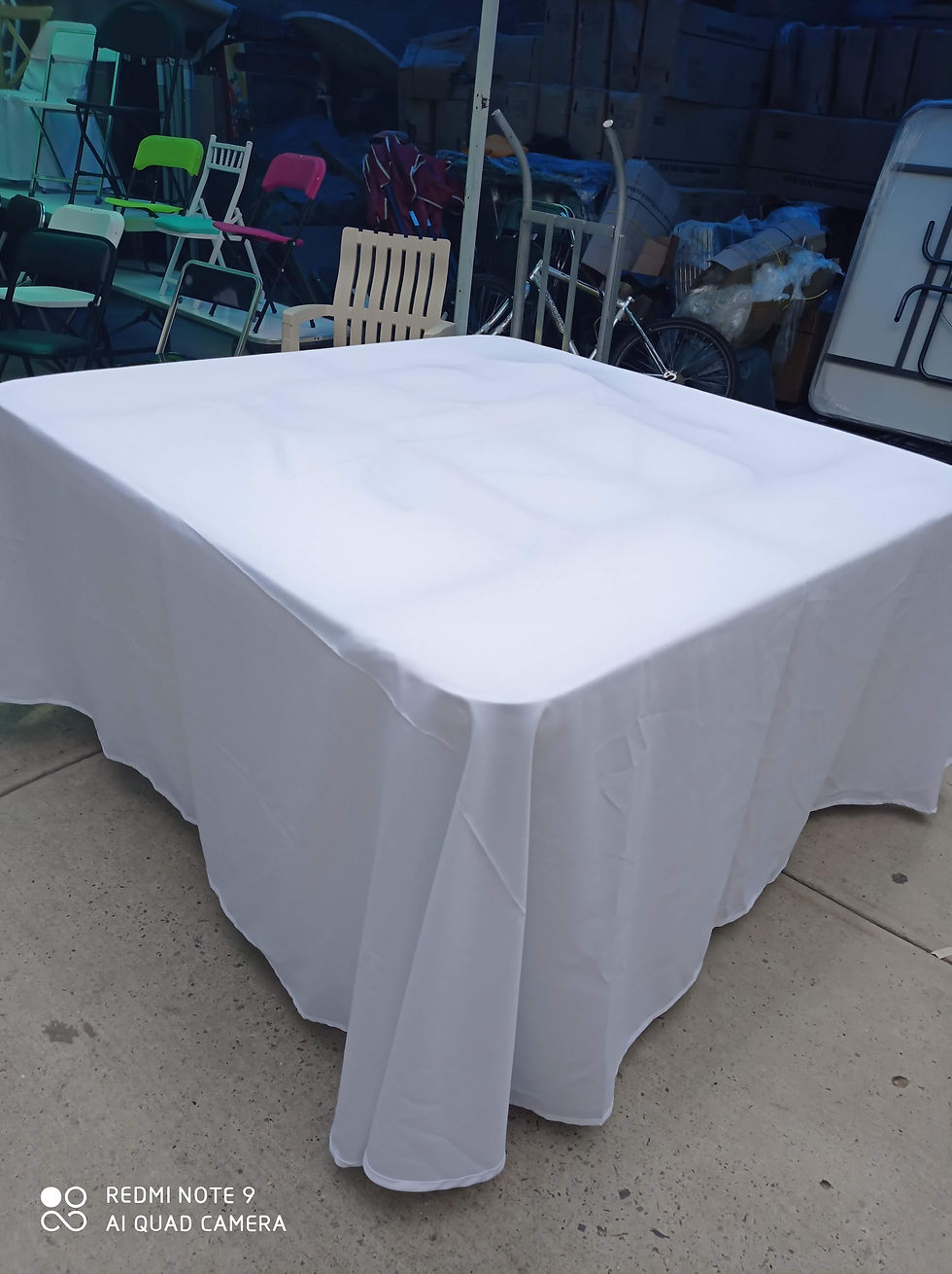 Miniatura: mantel imperial blanco para mesas 1.50x1.50 mesa cuadrada