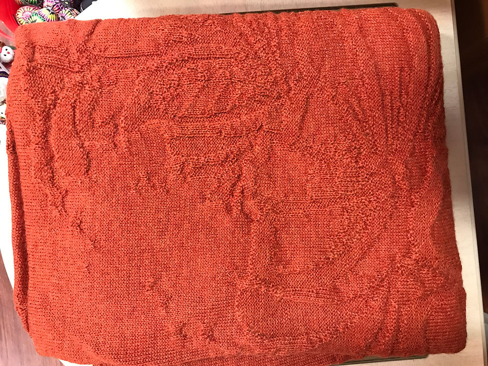 Thumbnail: 100% Alpaca High-Low Blanket/Throw