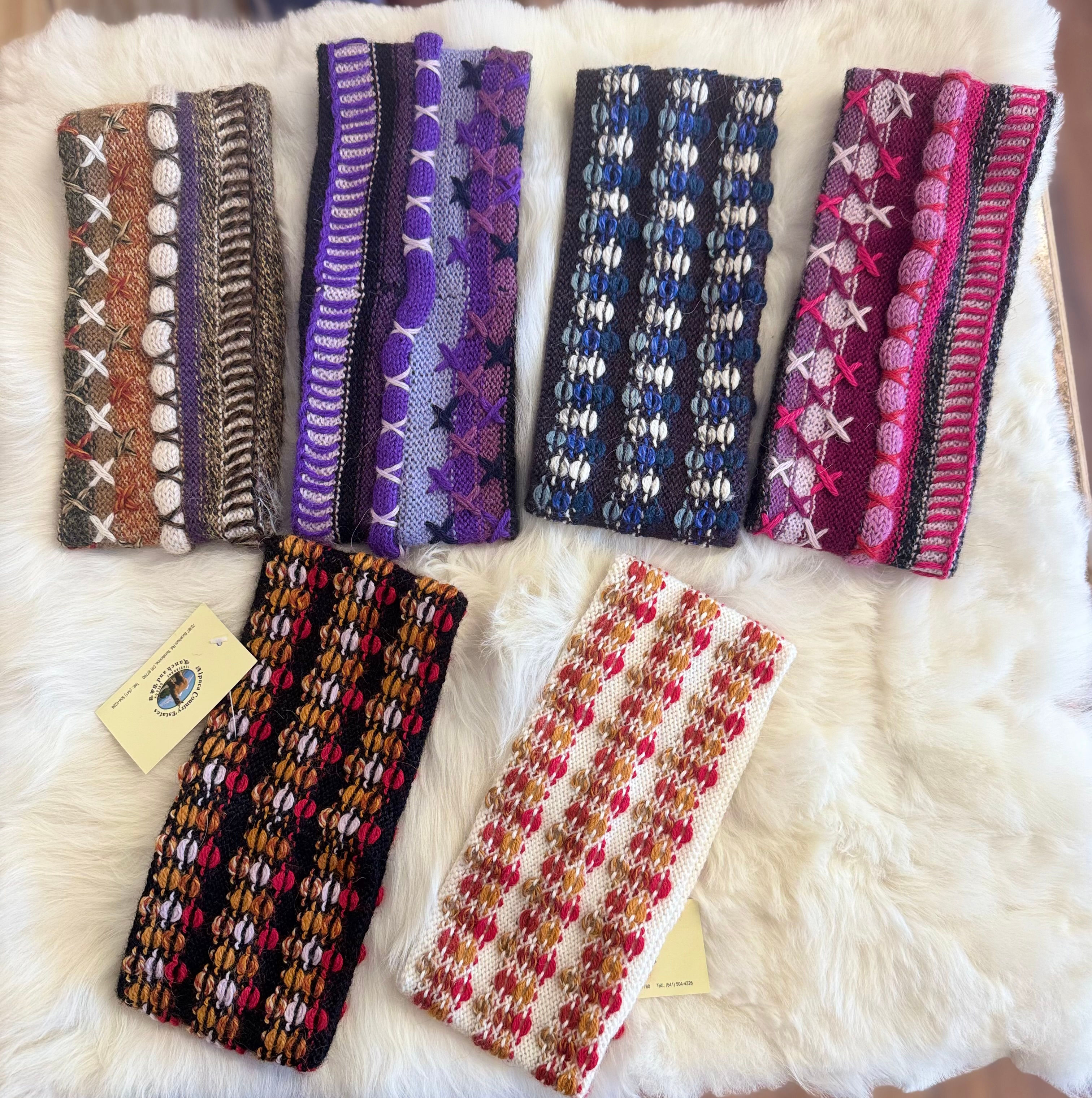 Alpaca Headbands with Pattern