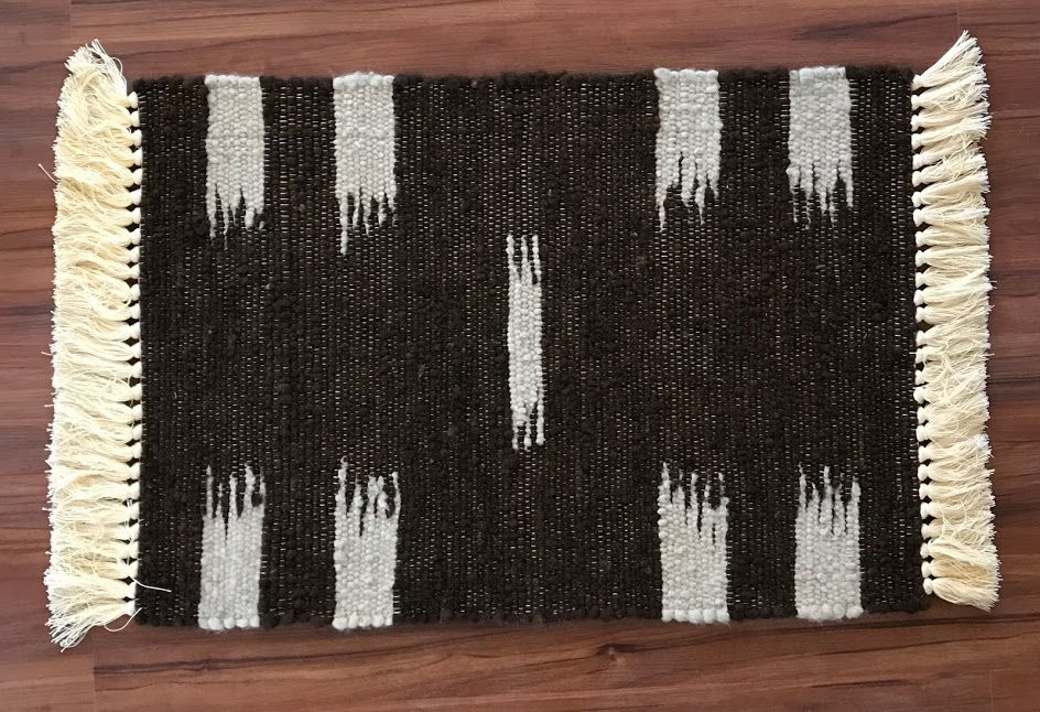 Thumbnail: 2' x 3' Alpaca Woven Rugs:  Indian Print Design