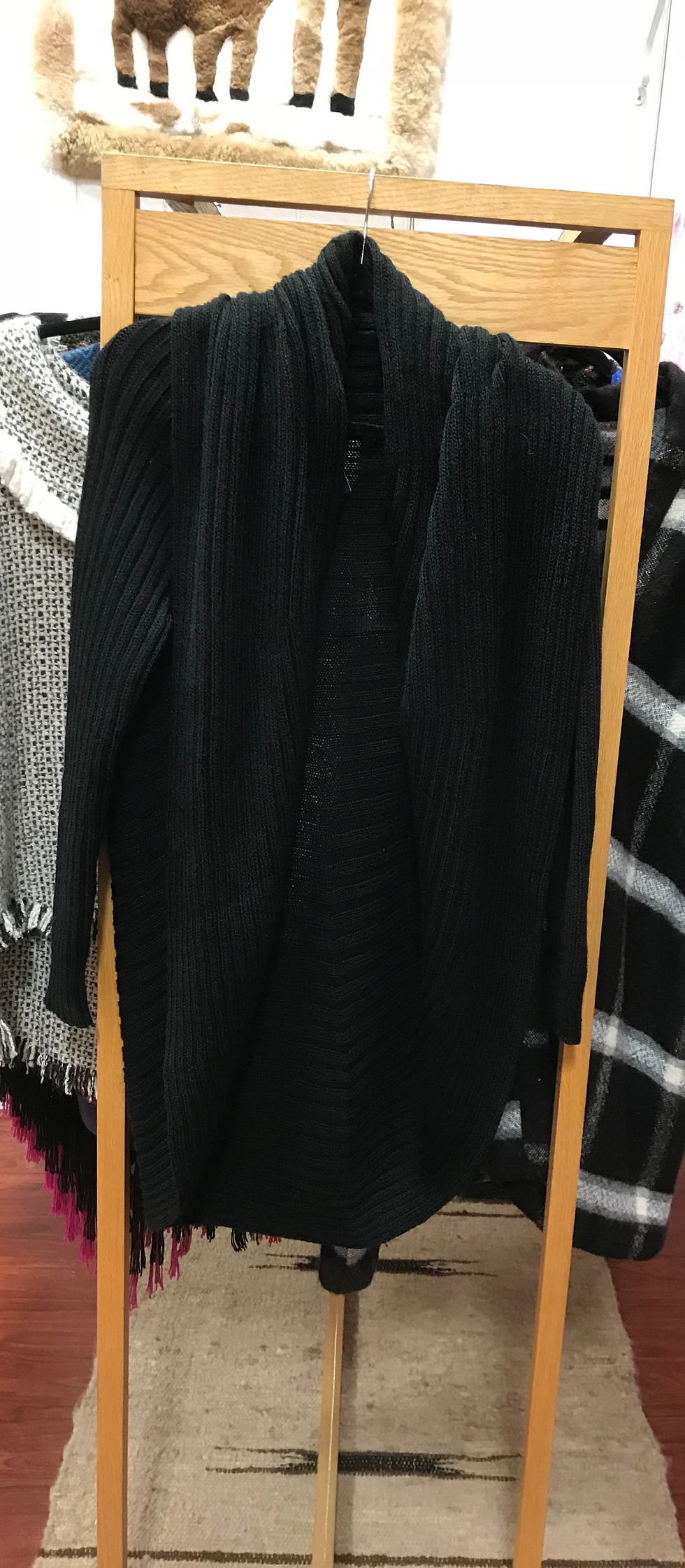 Thumbnail: Alpaca Sweater Jacket with Hood