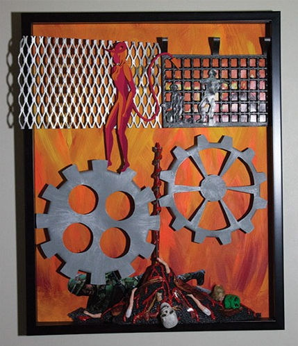 3D Mixed Media_Curious Consequence Series_Dismembered Alive_Acrylic paint, colored foam, v