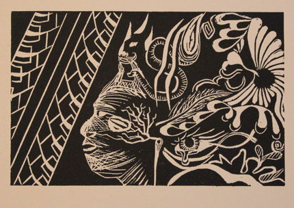 The Badlands Guardian(7.1)_Linocut_4 x 6 in._2017_$22.Jpeg