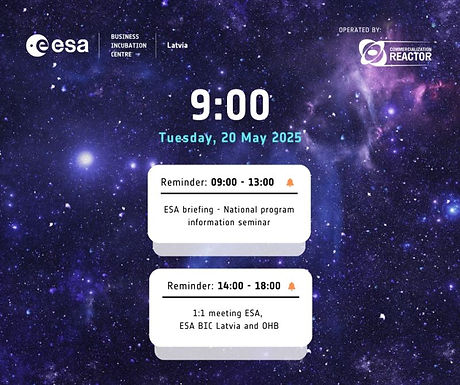Let's meet at ESA Briefing Event on May 20, 2025