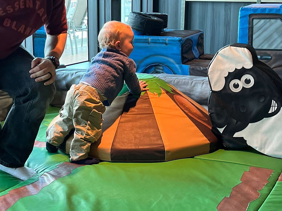 Our little explorer loved having somewhere safe to crawl, climb and burn off energy.