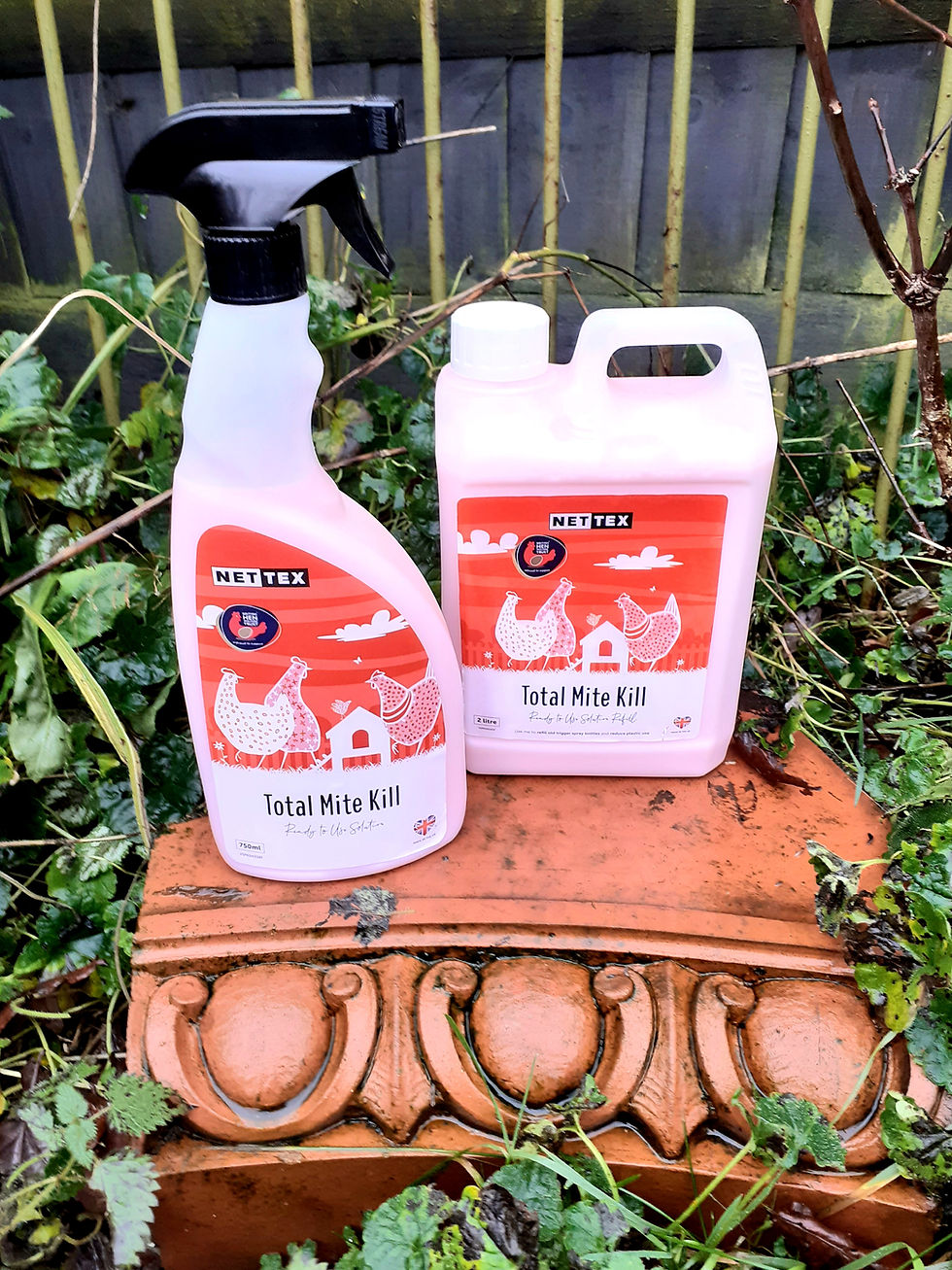 Thumbnail: Nettex's Total Mite Kill RTU spray and 2 litre refill