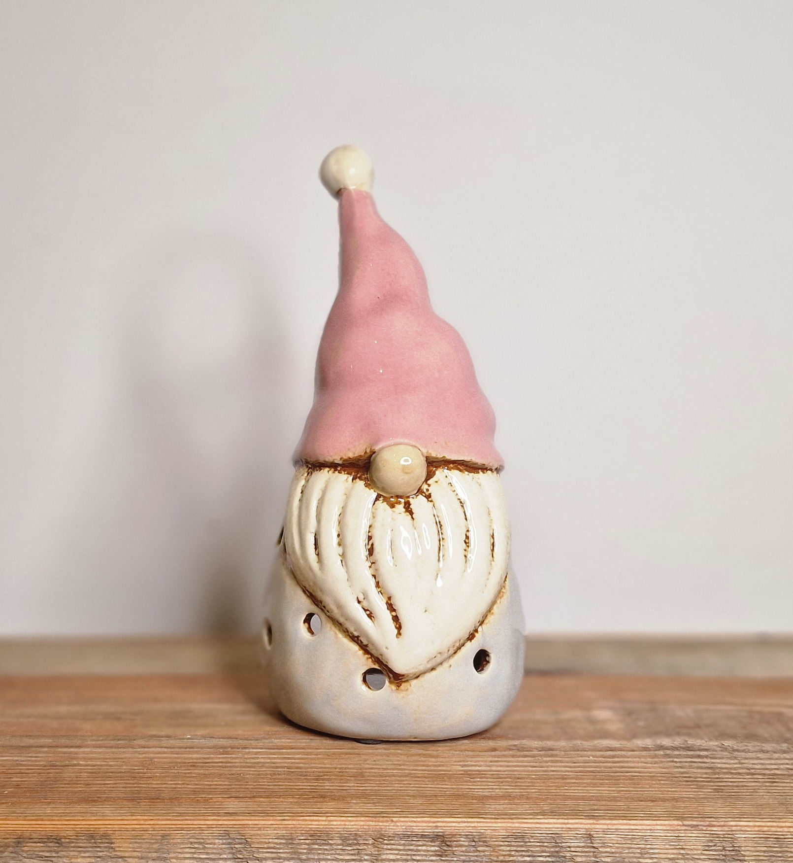 Village Pottery Tealight Gonk Grey