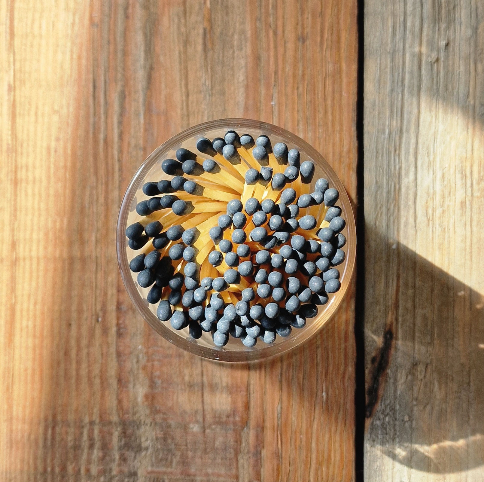 Glass Match Cloche Black