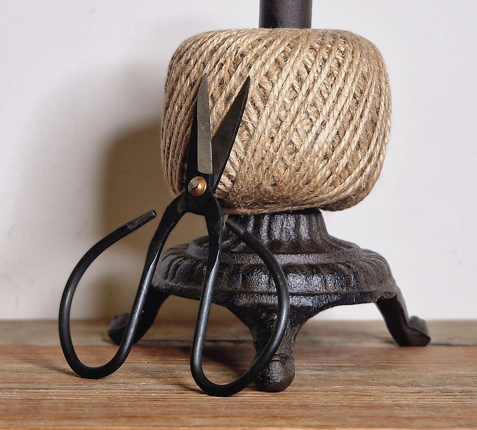 Thumbnail: Cast Iron Twine Tidy & Scissors Set