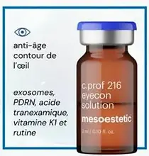 Infusion transdermique d exosomes et silicium organique pour rides yeux.