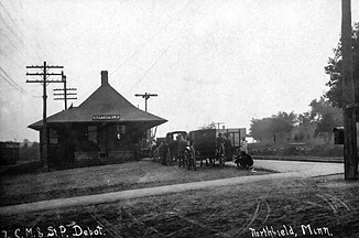 Northfield, Minesota Milwaukee Road Depot ca 1896