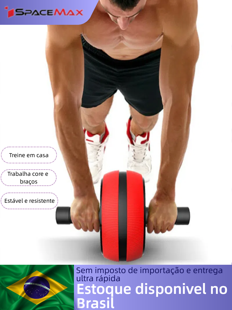 Roda Abdominal Stark Fitness – Fortaleça o Core com Estabilidade e Segurança