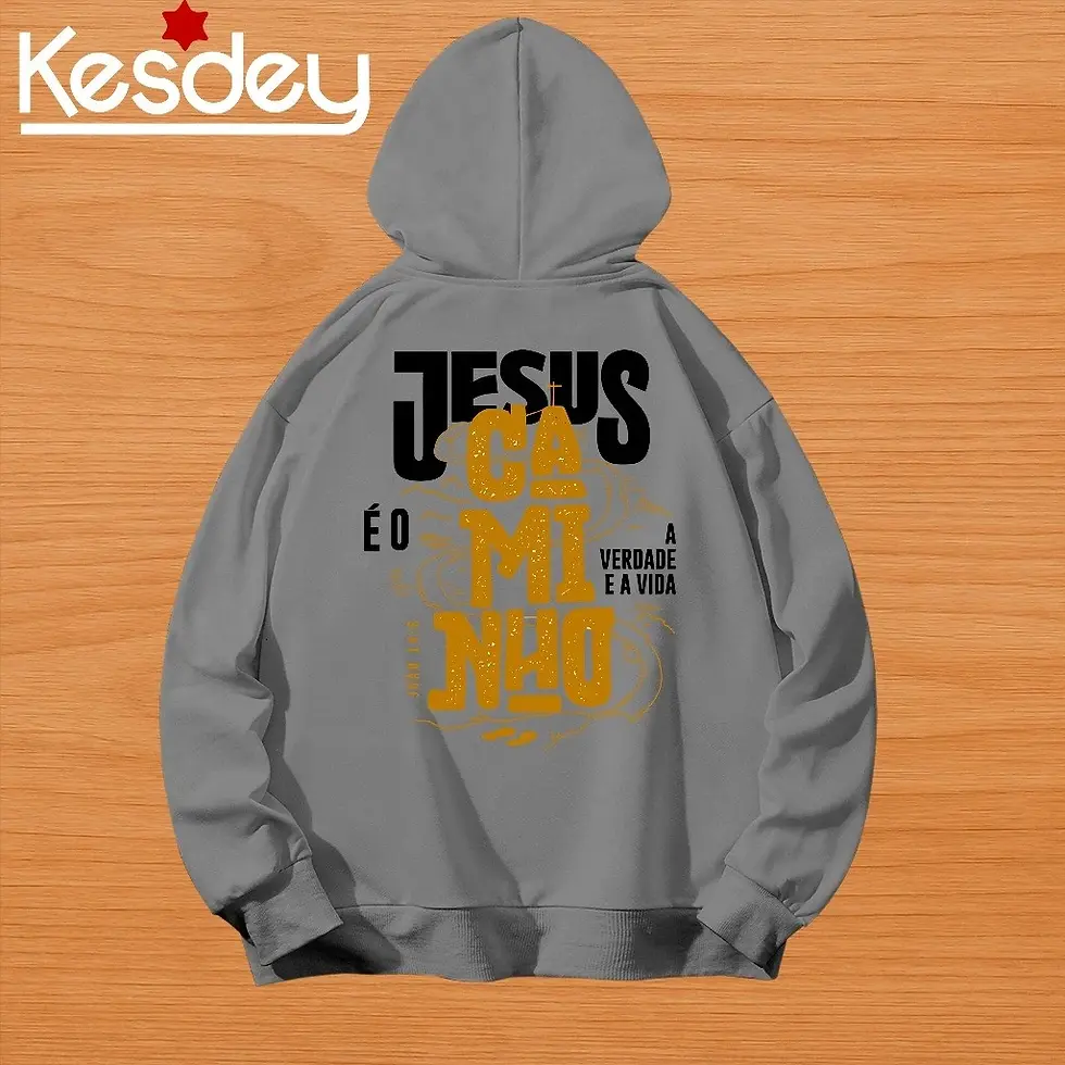 Miniatura: MOLETOM UNISSEX STREETWEAR PERSONALIZADA ESTAMPA JESUS É O CAMINHO A VERDADE E A