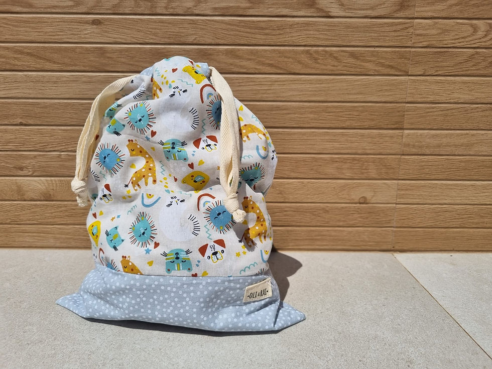 Bolsita - ANIMALS DOTS AZUL CLARO