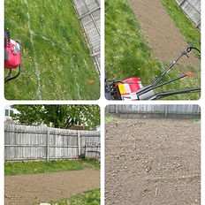 Tiling up grass to install garden area
