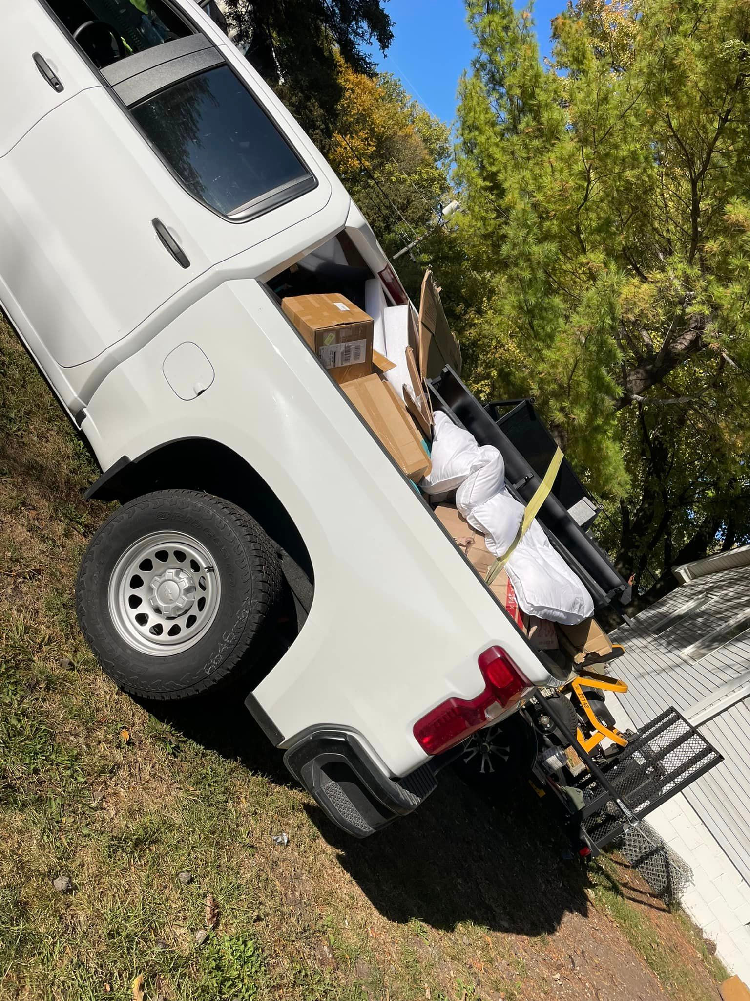 Debris removal loaded in a truck to take to the landfill.