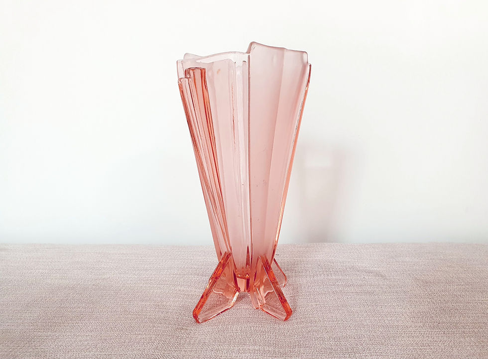 Thumbnail: Stölzle Winged Pink Glass Vase