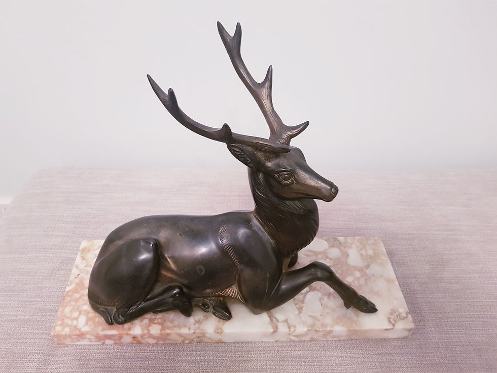 Thumbnail: Spelter Stag on Marble