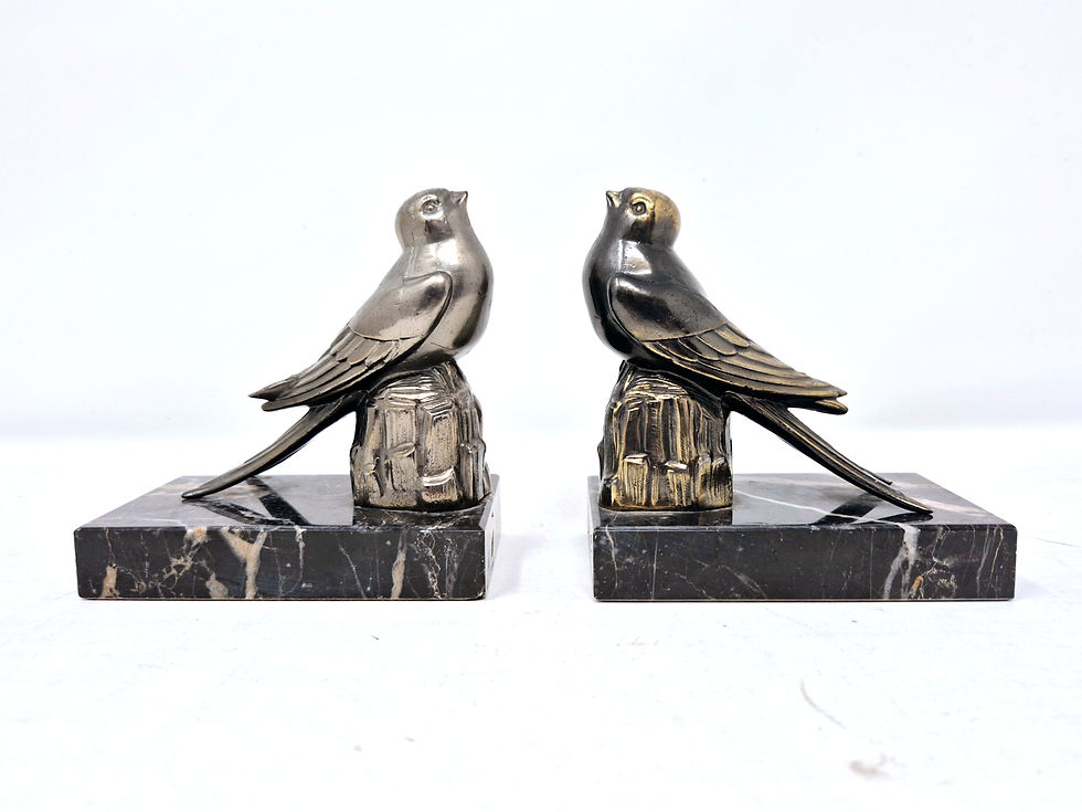 Spelter Swallow Bookends