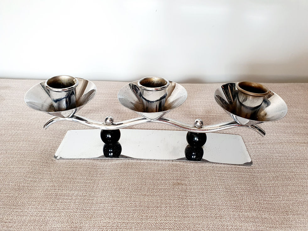 Thumbnail: Chrome Triple Candlestick Holder