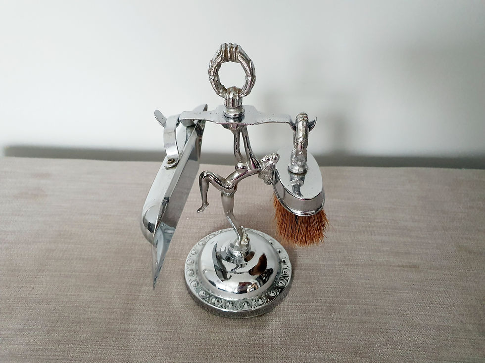 Thumbnail: Chrome Plated Lady Crumb Set