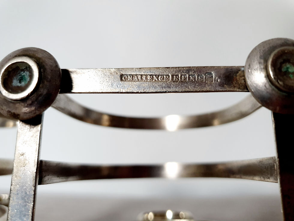 Thumbnail: Pair of Silver Plated Toast Racks