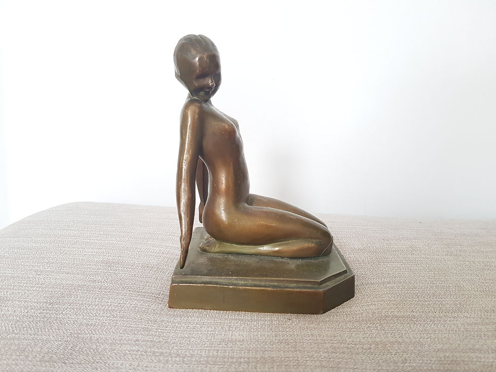 Thumbnail: Frankart Nude Kneeling Lady Statue