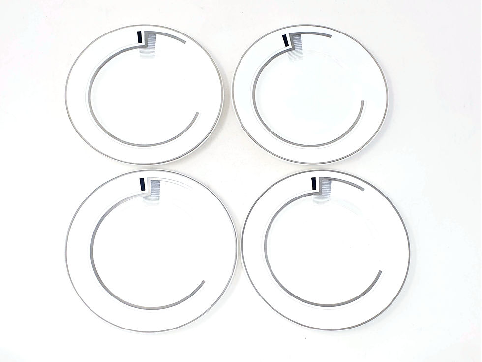 Art Deco Shelley Side Plates Oxford Blocks and Bands Vintage