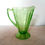 Thumbnail: Uranium Glass Floral Jug