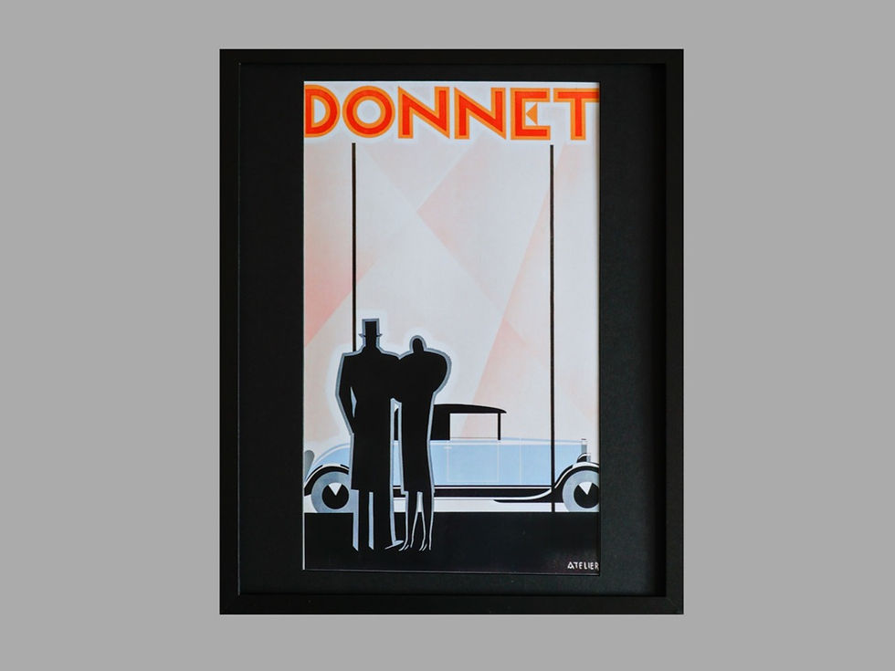 Thumbnail: Donnet Vintage Car Framed Print 